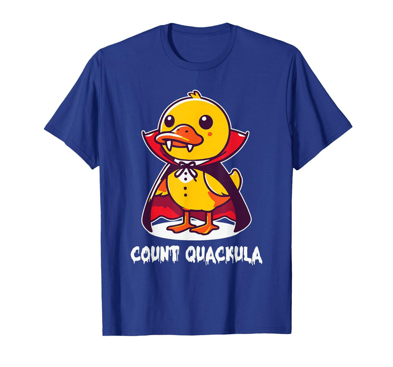 Funny Halloween Costume Count Quackula Funny Duck Halloween Costume T-Shirt - Royal Blue