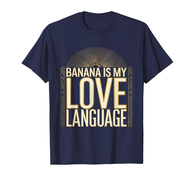 Mademark Banana Is My Love Language Monkey Design T-Shirt - Men - Navy Blue