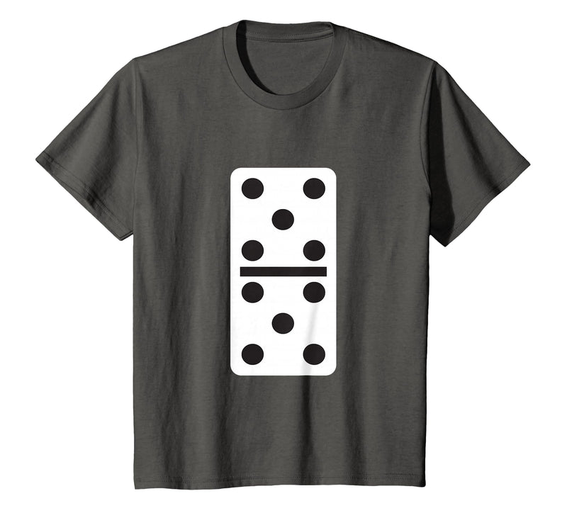 Fun and Easy Halloween Costume T-Shirts - Dominoes Double Five Dominoes Halloween Costume 5 Domino Game T-Shirt - Asphalt