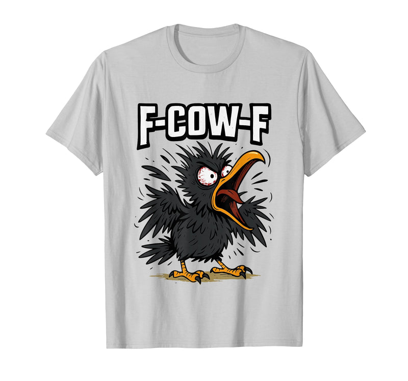 F COW F Crow F-Cow-F T-Shirt - Silver Grey