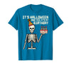 Halloween Shirts For Women Men Kids Boys Girls Its Halloween Yes My Birthday Skeleton Costume Men Women Kid T-Shirt -