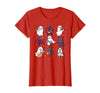 Halloween Music Teacher Ghost Music Lover Cute Ghost Cat Playing Musical Halloween Music Teacher T-Shirt - Red