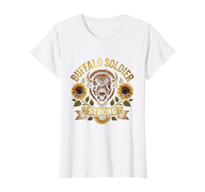 Cow Mademark Buffalo Soldier Strong Black History T-Shirt