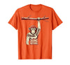 Mademark Hanging Around Doing Nothing Funny Monkey Design T-Shirt - Men - Orange