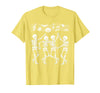 Dancing Skeletons Halloween Party Music Shirts Spooky Skeletons Symphony Halloween Dance Music Men Women T-Shirt - Lemon