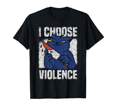 Funny Knife Cat Lover Sarcastic Cat T-Shirt