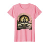 Mademark My Broom Broke I Drive Now Witch Halloween T-Shirt - Pink