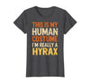 Hyrax Halloween Design This is My Human Costume I'm Really A Hyrax Halloween T-Shirt - Dark Heather Grey