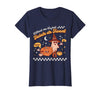 Halloween Retro Pumpkin Spice Ghost SLP Costume Speech Therapy Retro Spooky Fall Pumpkin Pathologist Season T-Shirt - Navy