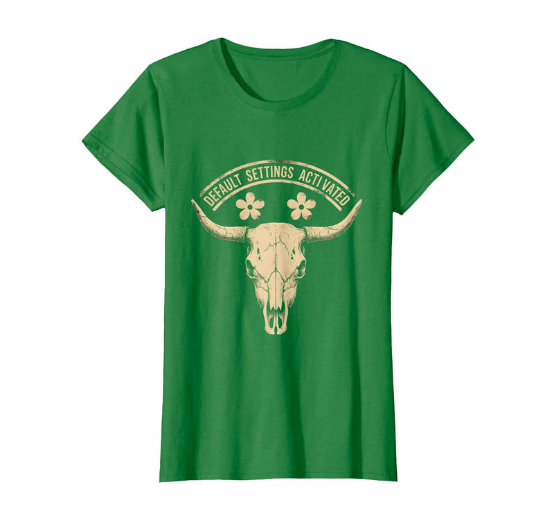 Mademark White Boy of the Year Default Settings Activated T-Shirt - Women - Kelly Green