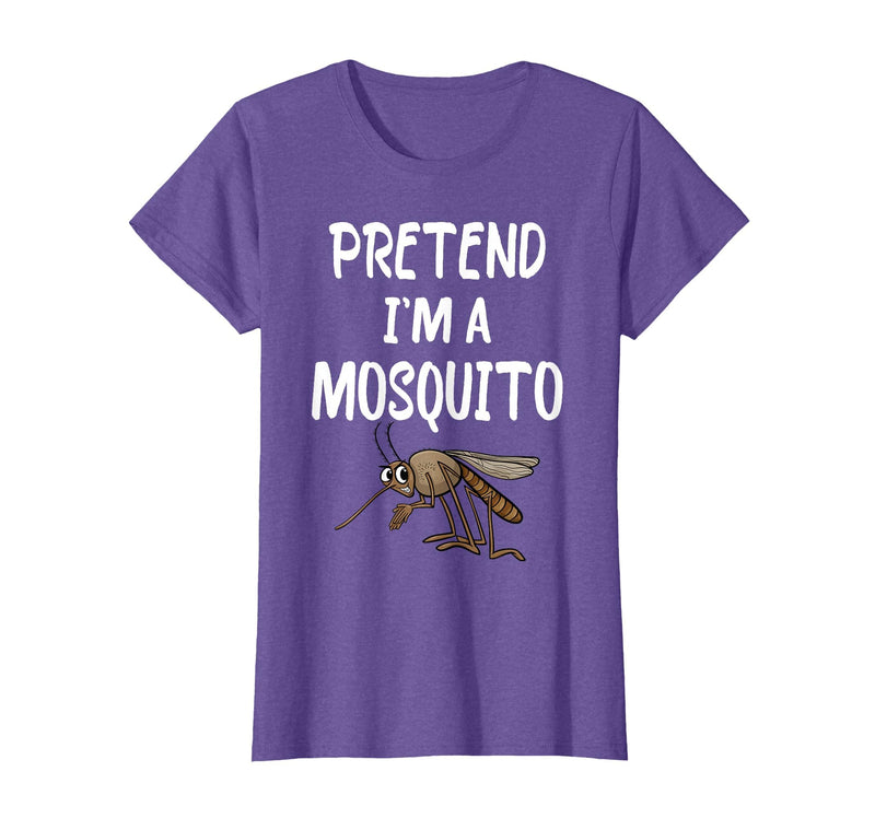 Pretend I'm A Mosquito Funny Halloween Costume Pretend I'm A Mosquito Funny Lazy Halloween Costume Party T-Shirt - Purple