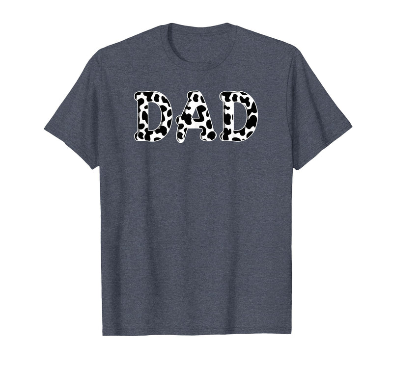 Cow Pattern Print Family Matching Birthday Apparel Cow Dad Birthday Family Matching Girl Boy Farm Birthday T-Shirt - Heather