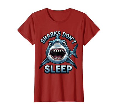Sharks Don't Sleep Ocean Predator Design T-Shirt