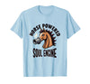 Mademark Horse Powered Soul Engine Equestrian Design T-Shirt - Men - Baby Blue