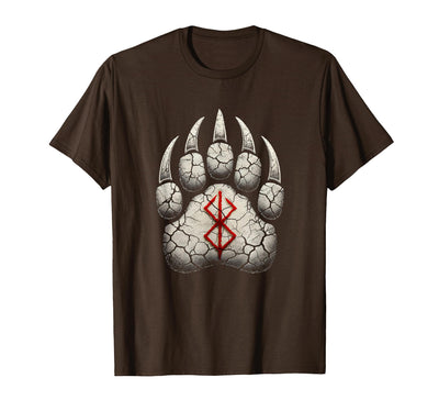 Berserk Bear Paw Berserk Rune Symbol Viking T-Shirt