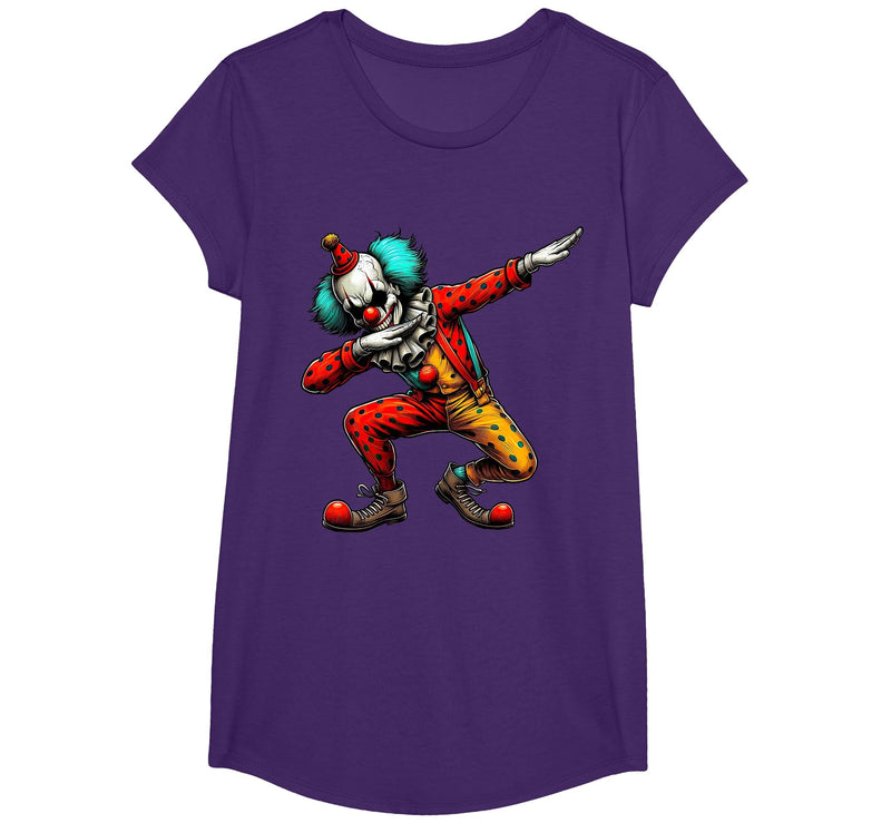 Creepy Halloween Dabbing Dab Dance Dabbing Creepy Clown Scary Halloween Dab Dance T-Shirt - Purple