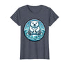 Mademark Polar Bear Lone Ice Floe Arctic Drift Design T-Shirt - Heather Blue