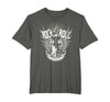 Rock and Roll Music Vintage Retro Gifts Vintage 80s Rock & Roll Music Electric Guitar Skeleton Wings T-Shirt - Asphalt Grey
