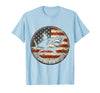 Mademark She Moves In Silence Shark Women Design T-Shirt - Baby Blue