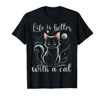 Myassil Cats Lover Funny Cute Cat T-Shirt