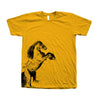 Couthclothing Men's Horse Crew Neck American Apparel T-Shirt - Gold