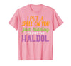 Halloween Nurse Shirts For Women Scrub Costumes Spell Just Kidding Haldol Funny Nurse Halloween RN ICU Women T-Shirt - Pink
