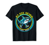 Mademark 67 Six Seven Pixel Mode Absurdist Shark Design T-Shirt - Black