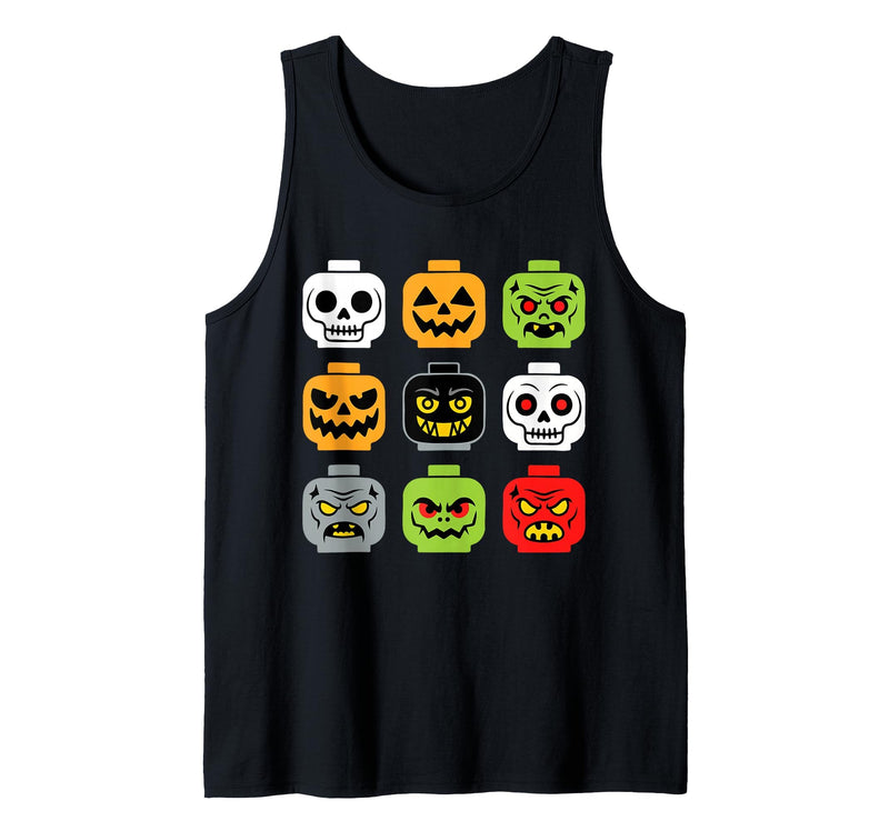 Halloween Building Brick Head Shirts Halloween Building Brick Head Shirt Adult Men Kids Youth Boy Tank Top - Black