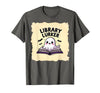 Mademark Ghost & Spirits - Ghost (99 Problems All) T-Shirt - Asphalt Grey-halloween Educational Library Lurker