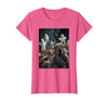 Funny Halloween Animals Selfies Clothing Funny Squirrel Selfie with Ghosts Haunted Forest Halloween T-Shirt - Pink Heather