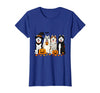Funny Siberian Husky Ghost Pumpkin Funny Husky Ghost Dogs Halloween Dog Spooky T-Shirt - Royal Blue