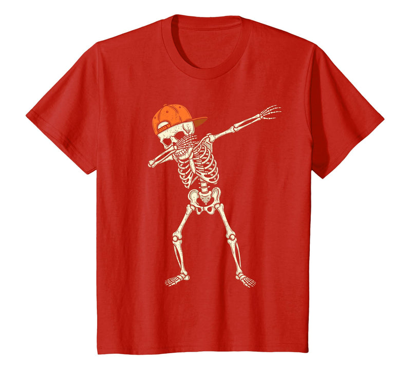 Funny Halloween Tees for Men Women Kids. Halloween Shirts Cool Teen Boys Skeleton Dab Mens Halloween T-Shirt - Red