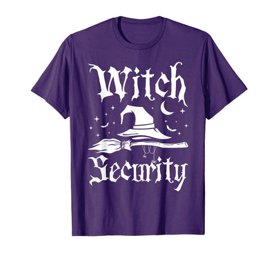 Witch Security Parental Guidance Halloween Costume Witch Security Funny Halloween Costume Man Dad Big Brother T-Shirt