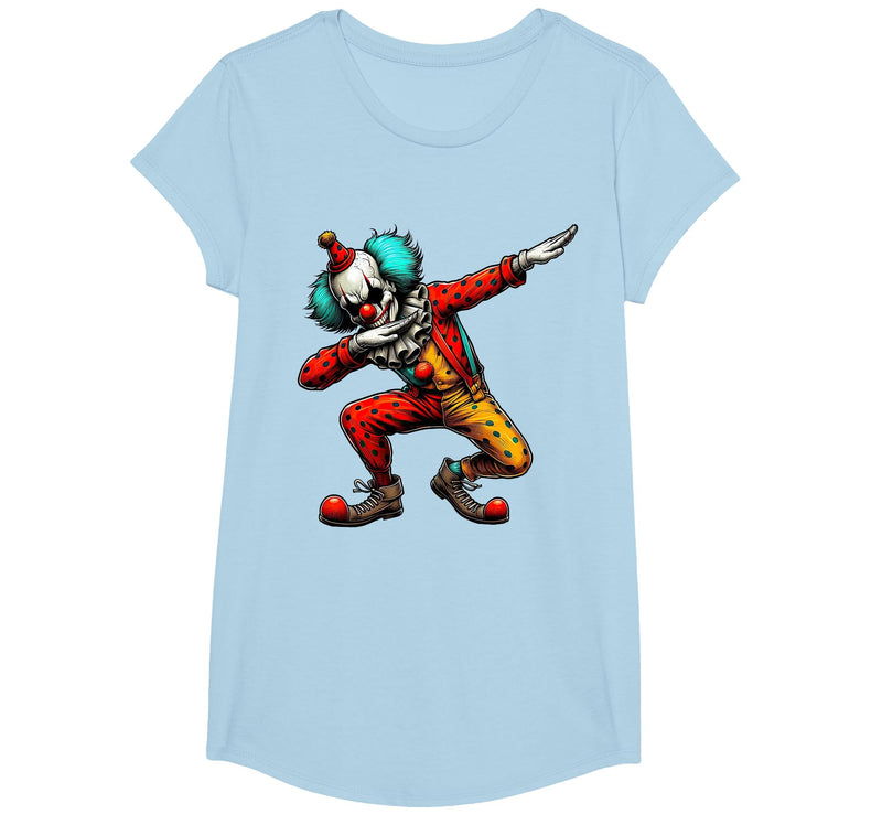 Creepy Halloween Dabbing Dab Dance Dabbing Creepy Clown Scary Halloween Dab Dance T-Shirt - Baby Blue