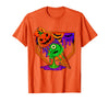 Ice Cream Drip Baseball Home Plate Halloween Tee Funny Halloween Baseball Ice Cream Drip Boys Girls Youth T-Shirt - Orange
