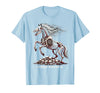 Mademark Horses Over Boys Equestrian Design for Women T-Shirt - Men - Baby Blue