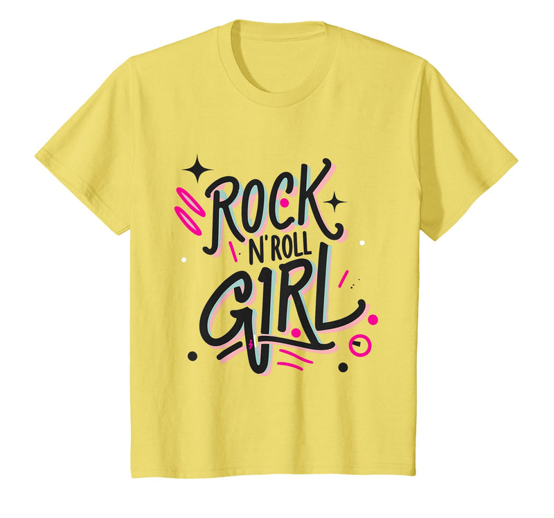 Rock N Roll Girl Halloween Costumes Halloween Rock N Roll Girl Retro Costume Graffiti T-Shirt - Lemon Yellow