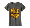 Mademark Wild and Proud of It Monkey Graphic Design T-Shirt - Women - Asphalt Grey