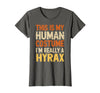 Hyrax Halloween Design This is My Human Costume I'm Really A Hyrax Halloween T-Shirt - Asphalt Grey