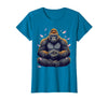 Mademark Meditating Gorilla Zen Monkey Graphic Design T-Shirt - Women - Sapphire Blue