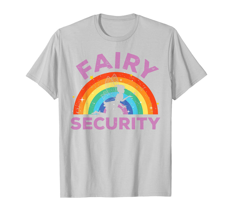 Halloween Fairy Security Father's Day Apparel Men Fairy Security Funny Dad Costume T-Shirt - Silver Grey