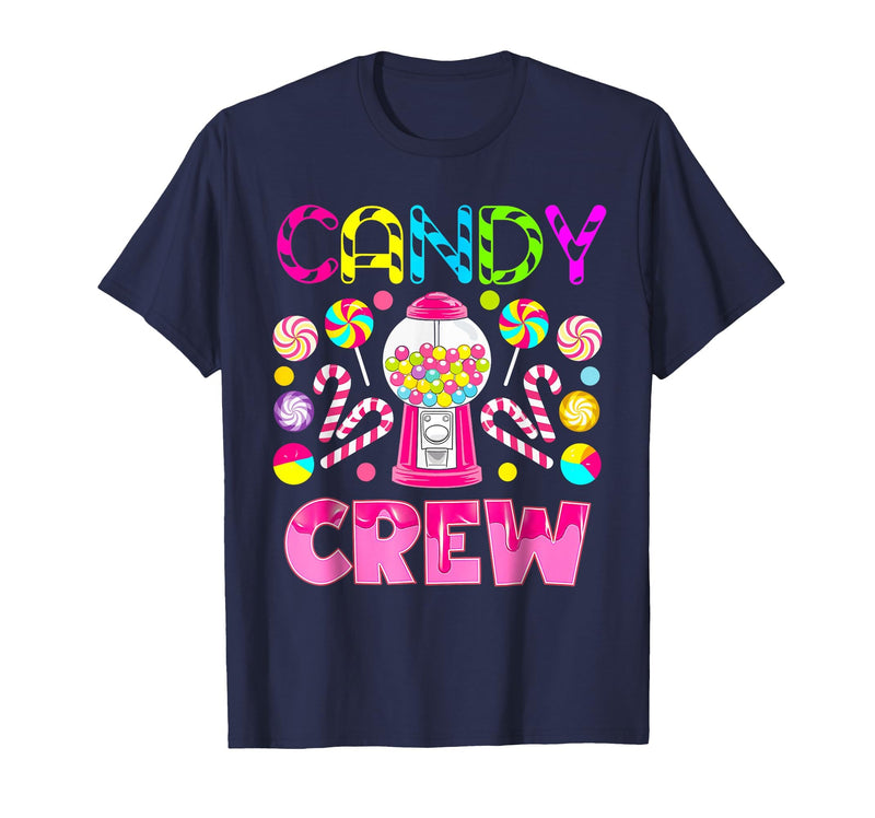 Candy Land Candy Crew Party Halloween Costumes T-Shirt - Navy Blue