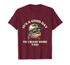 Funny Outdoor Anglers & Fisherman Designs Catch Fish and Laugh Hard with This Fishing Pun T-Shirt - Burgundy