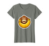 Mademark Monkey Eating Oversized Banana Slice Graphic T-Shirt - Women - Olive Heather