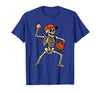 Funny Skeleton Baseball Tee Skeleton Baseball Halloween Costume Pitcher Sport Player T-Shirt - Royal Blue