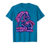 Mademark Horses Fix Everything Horse Riding Design T-Shirt - Men - Sapphire Blue