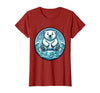 Mademark Polar Bear Lone Ice Floe Arctic Drift Design T-Shirt - Cranberry Red