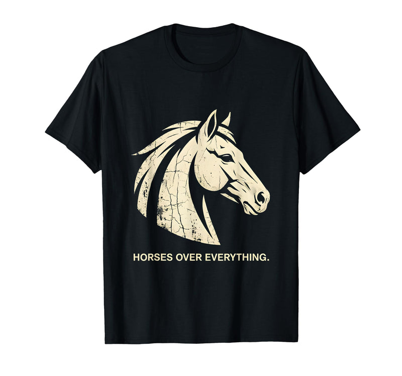 Mademark Horses Over Everything Equestrian Women Design T-Shirt - Men - Black