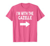 ShirtZilla I'm with The Gazelle Halloween Gazelle T-Shirt - Pink Heather