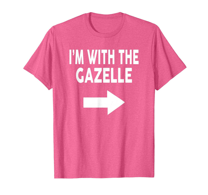 ShirtZilla I'm with The Gazelle Halloween Gazelle T-Shirt - Pink Heather